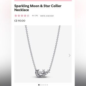 Silver Moon and Stars Necklace